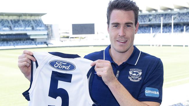 Jeremy Cameron was the Cats’ big trade acquisition. Picture: Alan Barber