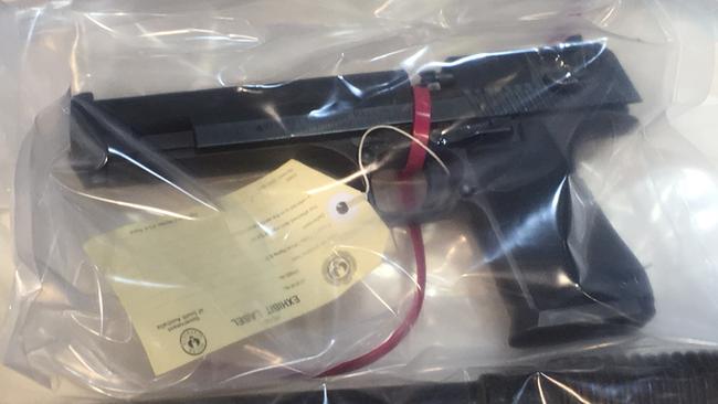 A man has been arrested on illegal firearms offences following an investigation and a search in the Adelaide Hills. Police located a significant quantity of illicit firearms including handguns, semiautomatic rifles, a large quantity of insecure ammunition, a crossbow, silencer, a quantity of gun powder, reloading equipment, throwing knives, daggers, bayonets and a quantity of military ammunition.