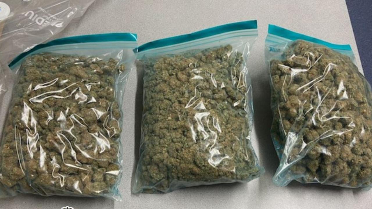 Cannabis haul found in Crystal Brook traffic stop. Picture: SA Police