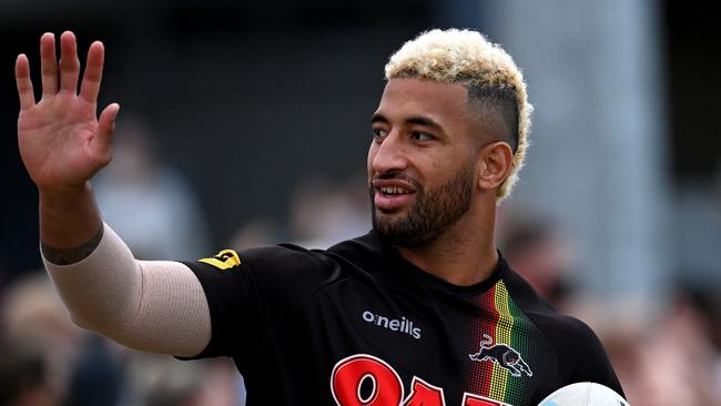 Viliame Kikau wants to stay at Penrith, but his asking price could force him out. Picture: Bradley Kanaris/Getty Images