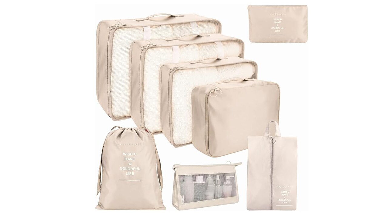 Gautio Packing Cubes 8 Set Travel Storage Bags. Picture: Amazon
