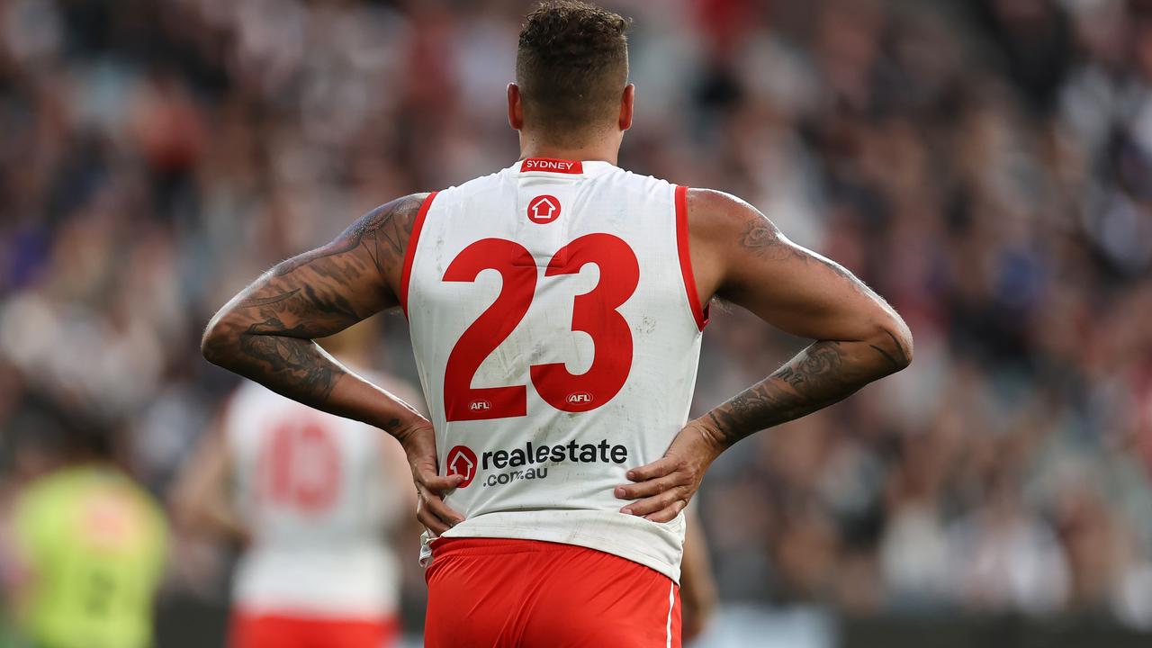 Sydney champion Lance Franklin was widely booed at the MCG. Picture: Michael Klein