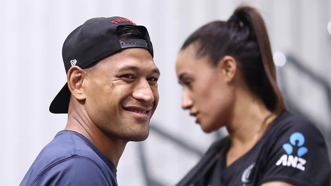 Israel and Maria Folau have crossed the Tasman for sport.