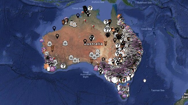 Animal activist group Aussie Farms’ map launched in January 2019.