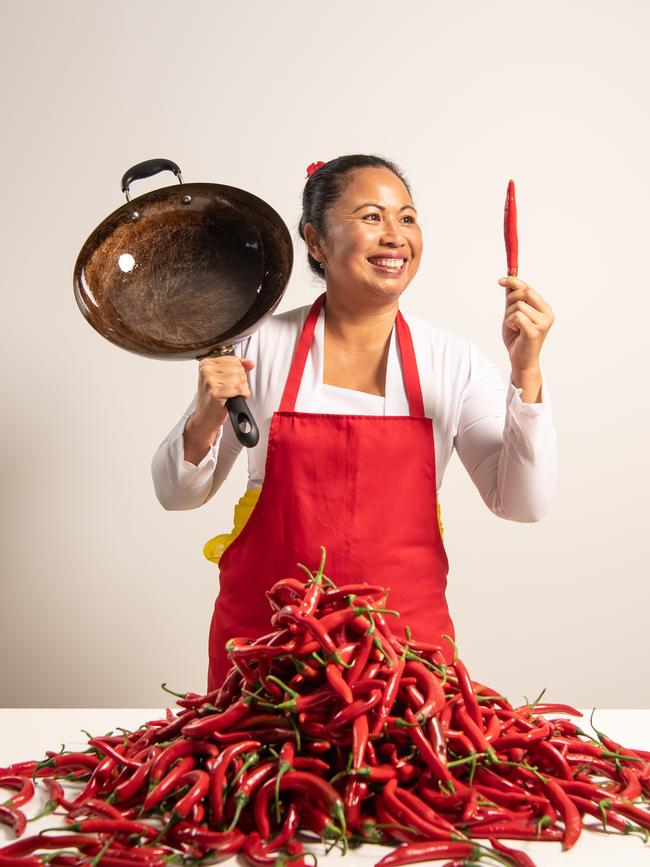 Balinese cook Desak Yoni. Picture: Brad Fleet