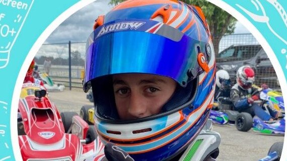 William Thompson won the KA3 junior title last year in the Australian Kart Championship and is a rising kart star. Picture: Karting Australia.