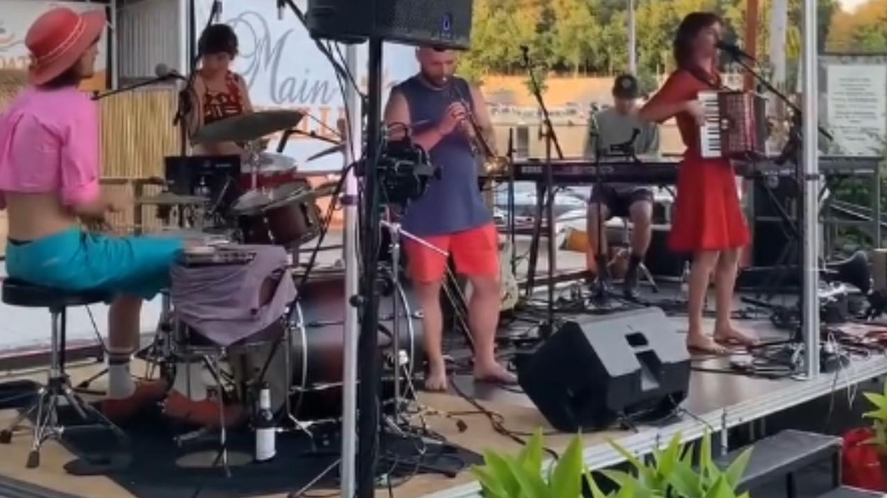 Recipients of NSW government travel funding, Newcastle band Frog Impostor, on their 2024 European tour.