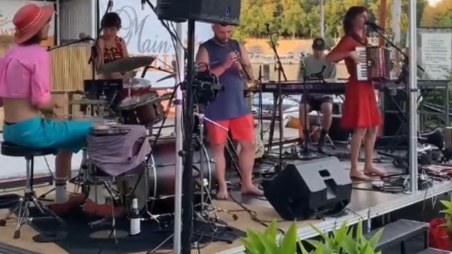 Recipients of NSW government travel funding, Newcastle band Frog Impostor, on their 2024 European tour.