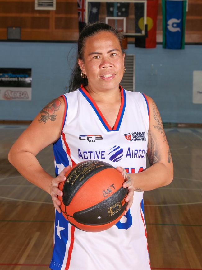 Bolstered by the return of star guard Ieasha Friel, Rebels captain Chantelle Lee is optimistic about her team’s chances in the 2021 Darwin Basketball League season. Picture Glenn Campbell