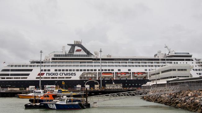 Nicko Cruise Ship arrives the Darwin Cruise Terminal at the Darwin Waterfront. Picture: Pema Tamang Pakhrin