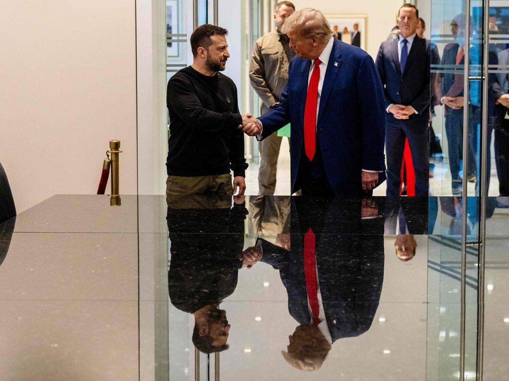 Volodymyr Zelensky and Donald Trump last September at the United Nations General Assembly. Picture: AFP