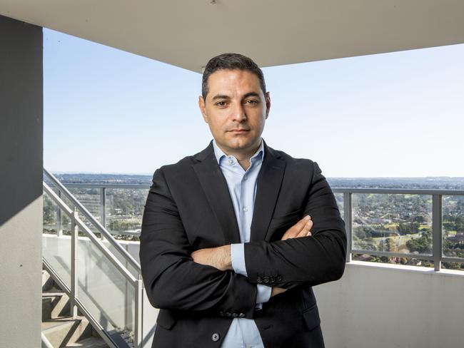 Liverpool Mayor Ned Mannoun at Liberty Tower. Picture: Daily Telegraph/Monique Harmer