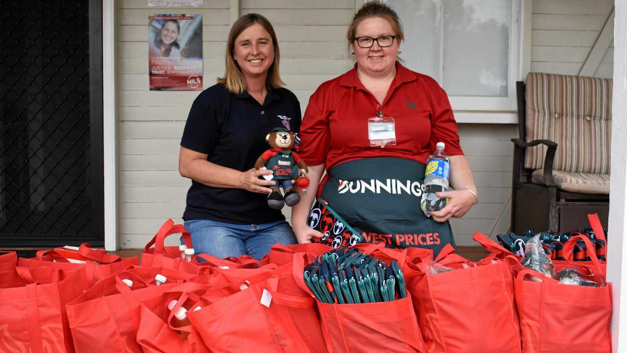 Irene Tanks and Tileah Pannach are determined to help families at Christmas. Picture: Ebony Graveur