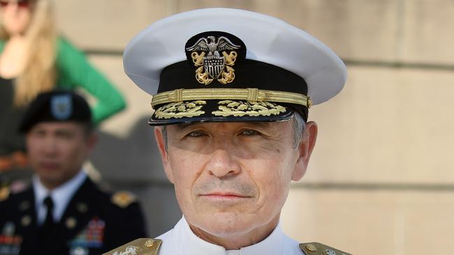 Job PD895102.  Admiral Harry Harris Jnr. Commander United States Pacific Command, after the Australian War Memorials Last Post Ceremony in Canberra. Picture Gary Ramage