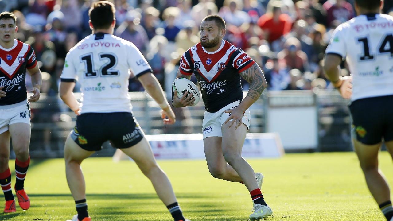 Jared Waerea-Hargreaves of the Roosters against the Cowboys