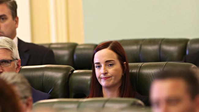 Brittany Lauga at State Parliament Question Time. Picture: Annette Dew