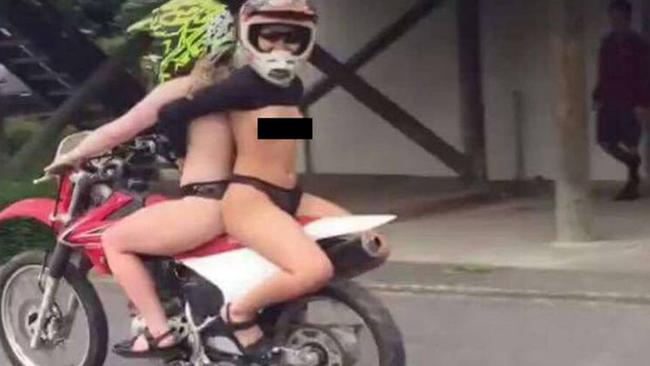 Girl motorbike naked The Best