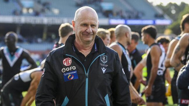 Hinkley was officially re-signed after the Power’s win over GWS in round 22. (Photo by Mark Brake/Getty Images)