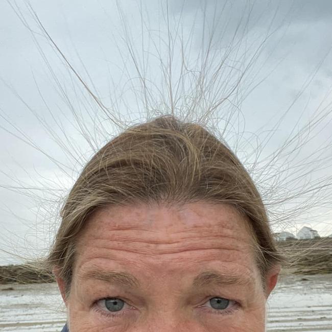 A woman has been warned she was ‘minutes from death’ after sharing the strange thing that happened to her hair at the beach. Picture: Facebook