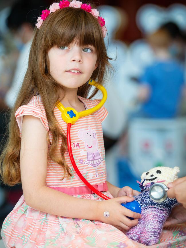 Ava, 5, at the Good Friday Appeal. Picture: Mark Stewart