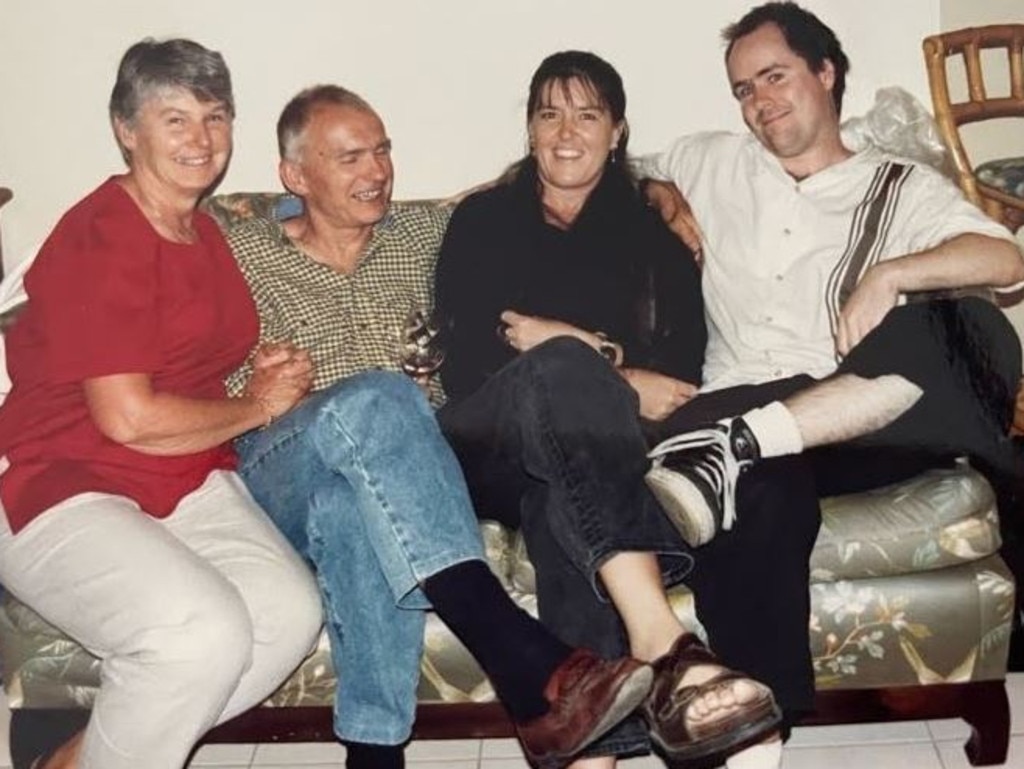 “I reflect on our adoption as being a little bit like winning an adoption lottery,” says Rebecca Bennett, pictured here with her parents Elaine and Ken, and her brother Adam, known as Clem.