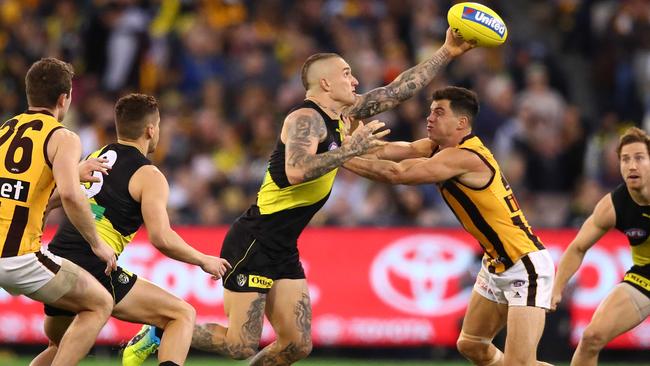 Dustin Martin was on fire for the Tigers. Picture: Getty Images