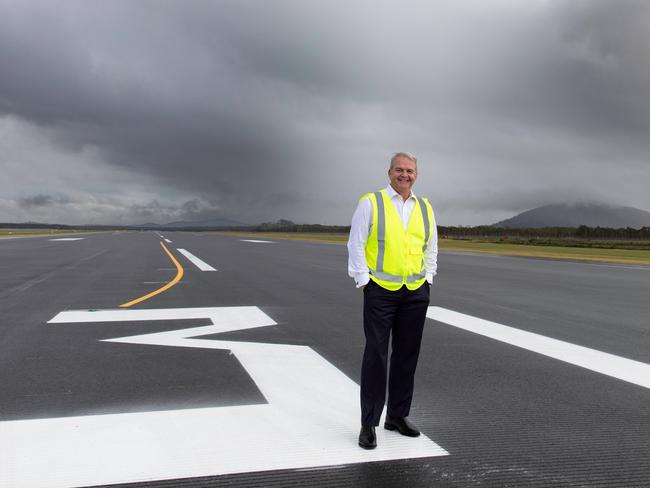 Sunshine Coast airport CEO Andrew Brodie who will open the terminal's new runway on Sunday, despite currently having no commercial flights operating there. Picture: Supplied