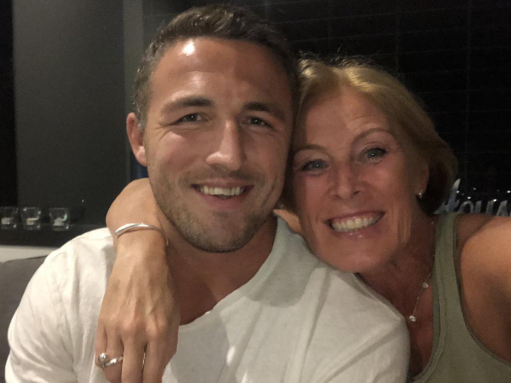 Sam Burgess and his mum Julie. Picture: samburgess8/Instagram