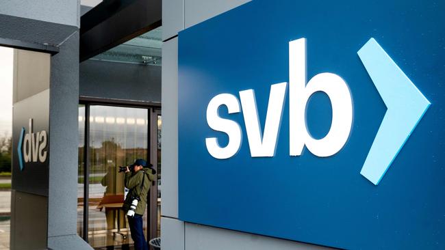 The collapse of Silicon Valley Bank has sent shockwaves around the world. Picture: AFP