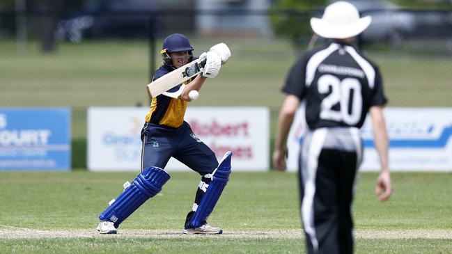 Lachlan Cornwell batting for Merewether. Picture: Michael Gorton