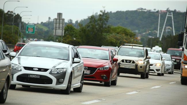 Traffic on the M1 near exit 57. Photo: David Clark