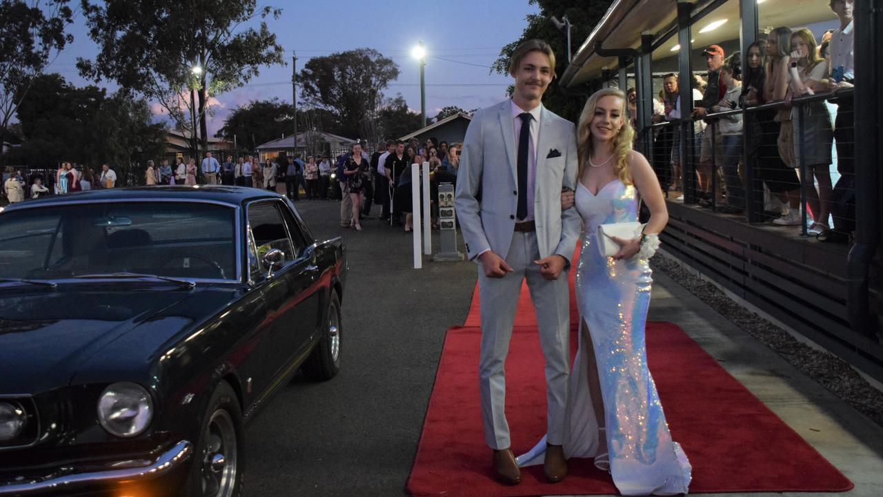 Kaelan Crowther and Chantelle Callow at Dalby State High School's Formal 2022