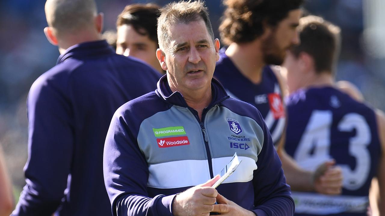 Ross Lyon is not a fan of flashy handballs. Picture: AAP Images 