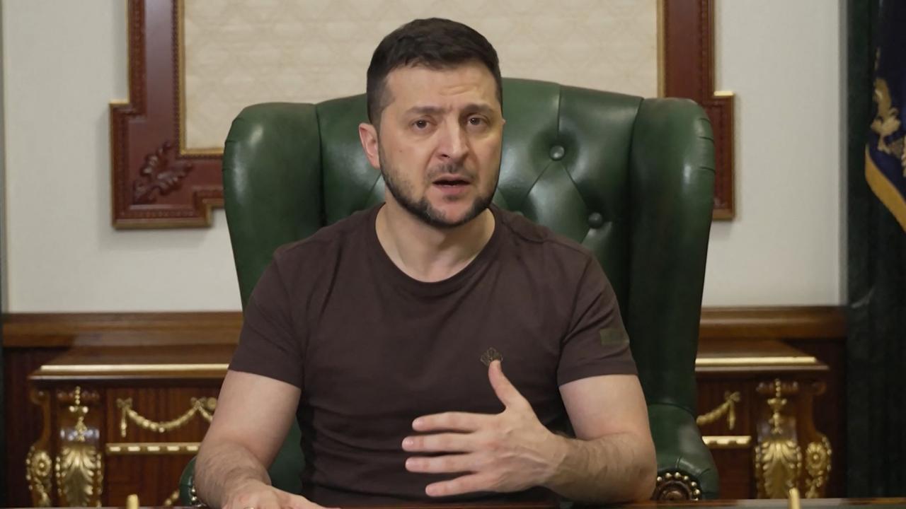 Ukrainian President Volodymyr Zelensky is due to deliver a video address to the Australian Parliament on Thursday. Picture: Ukrainian Presidential Press Service/AFP