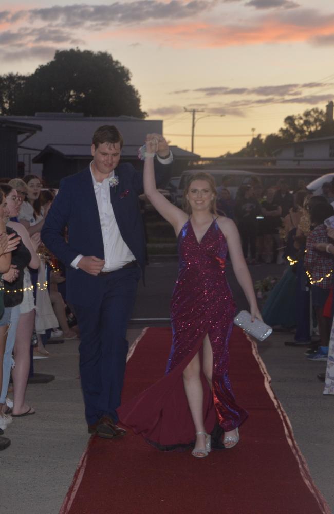 Warwick State High School graduates (from left) Isaac Wolff and Karlie Osborne at Warwick RSL on November 17, 2023. Photo: Jessica Klein