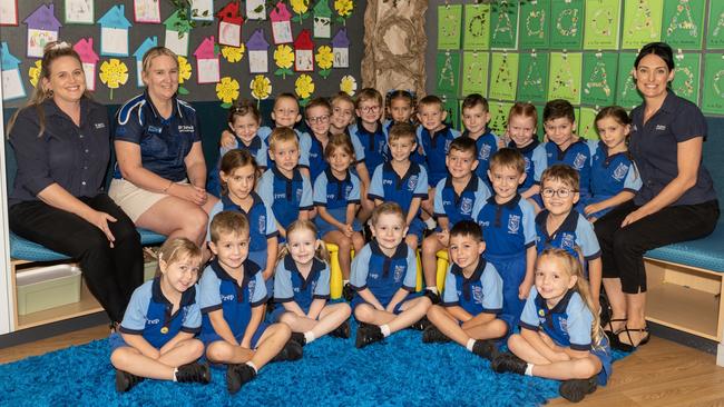 St Johns Catholic Primary School Prep A Back Row: Teacher Mrs Sarah-Jane Considine, Teacher assistant: Mrs Catrina Simpson, Evelyn, Connor, Cooper, Luna, James, Zara, Ned, Ronnie, Harriette, Hudson, Zali, Teacher: Mrs Amy Zarb Middle Row: Giselle, Jaxson, Luca, Sohl, Koby, Tyson, Archibald Front Row: Charlotte, William, Violet, Deegan, Vincent, Gabriella Absent: Logan Picture: Michaela Harlow