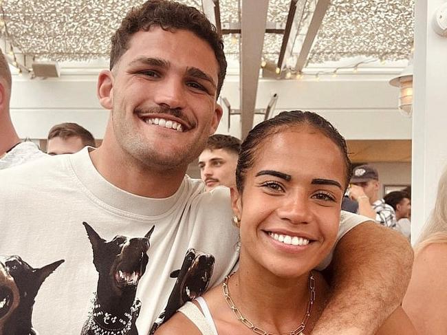 Star couple Nathan Cleary and Mary Fowler in an Instagram photo.