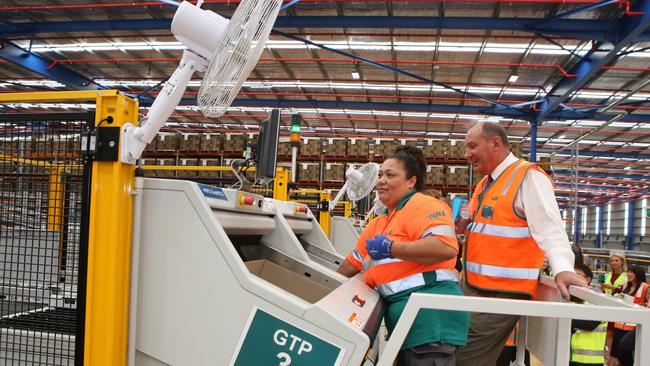 Toll Group recently opened a fulfilment centre in Prestons. Picture: Robert Pozo