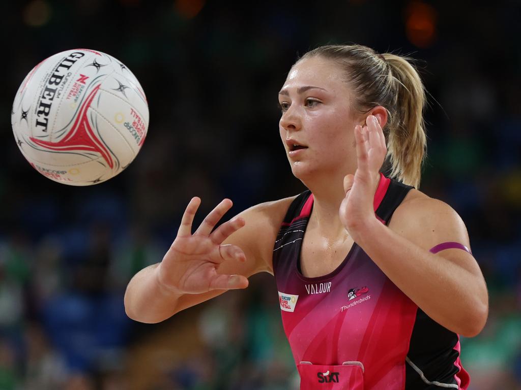 Thunderbirds star Georgie Horjus was a handful for Fever defenders. Picture: Getty Images