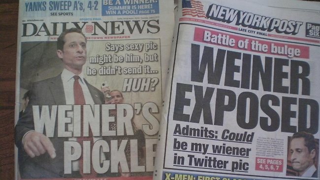 Disgraced Congressman Anthony Weiner Returns To Twitter Two Years After Lewd Selfie And Sexting 7400