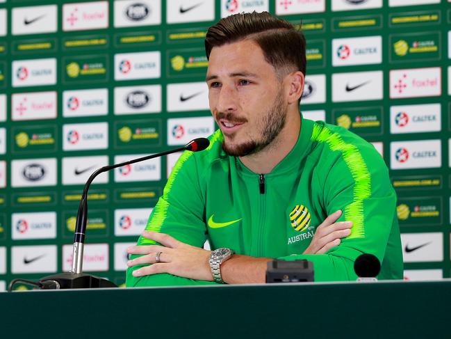 Mathew Leckie likes the Socceroos‘ underdogs tag. Picture: Toby Zerna