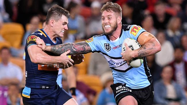 Aaron Gray of the Sharks joins Dapto in 2023. (AAP Image/Dave Hunt)