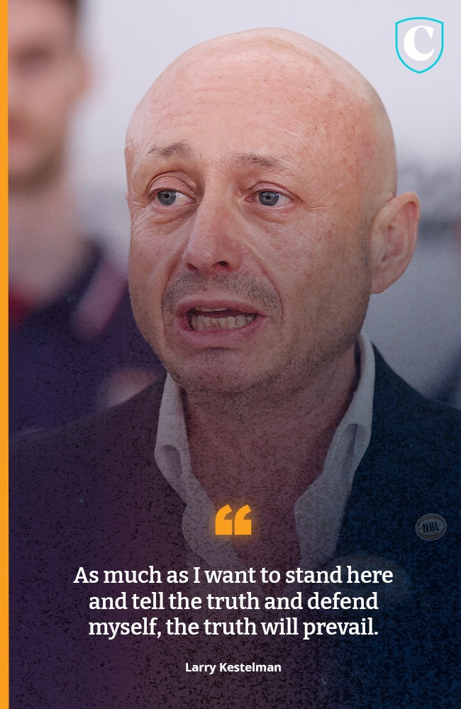 Larry Kestelman speaking to the media. Picture: Supplied