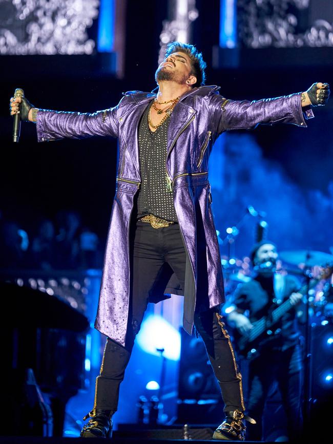 Adam Lambert’s towering voice and natural theatrics are a perfect match for Queen. Picture: Matt Loxton