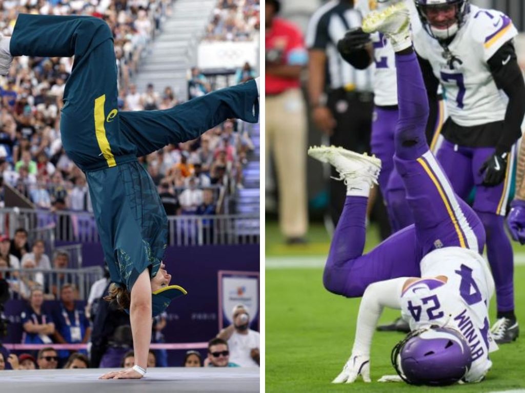 Raygun and Cam Bynum’s moves. Photos: AP/Getty Images