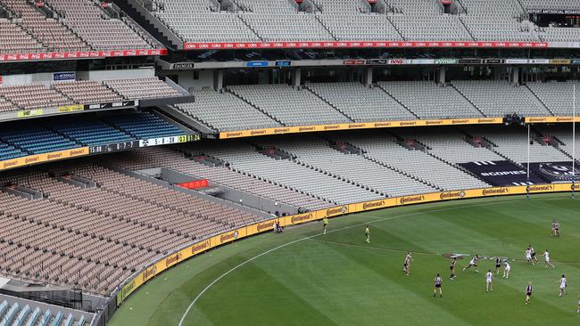McLachlan is hoping for Victorian crowds next year but won’t buy into debates about vaccinated-only crowds. Picture: Michael Klein