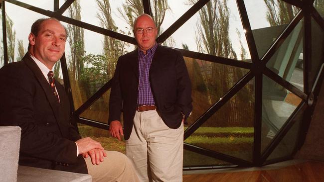 Dr Sam Hupert and Anthony Hall at their Richmond office in 2000. Picture: David Crosling