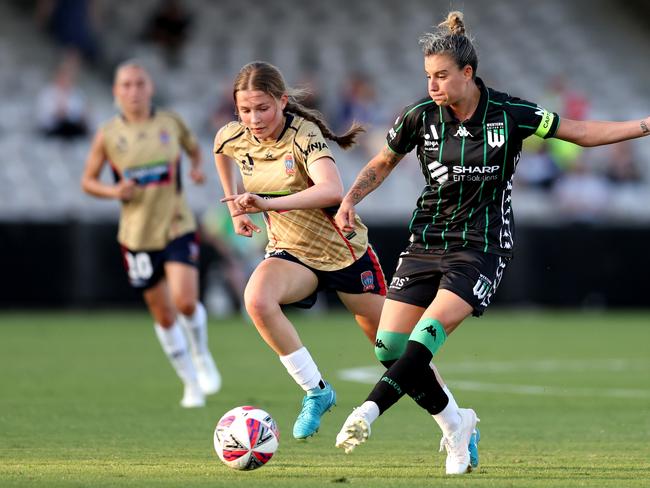 Chloe Logarzo in action for Western United. Picture: Getty Images