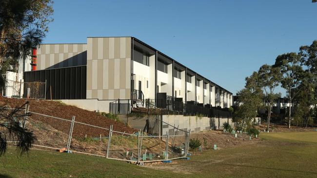 Commonwealth Games athletes village town houses under construction — the building firm Ware Building Pty Ltd in charge of the project has gone into liquidation. Picture: Mike Batterham