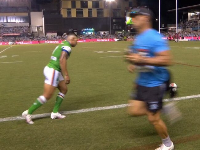 Fogarty was literally about to kick. Photo: Fox Sports